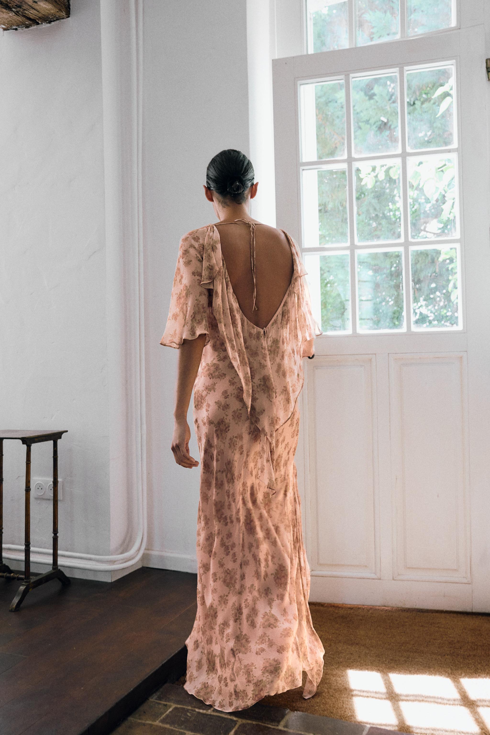 ROBE À VOLANTS ET IMPRIMÉ FLEURI
